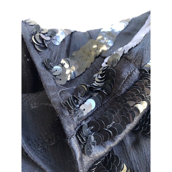 NWT French Connection SPARKLE MINI DRESS Gorgeous Black Short Sleeve Top SIZE 2 - Picture 11 of 12